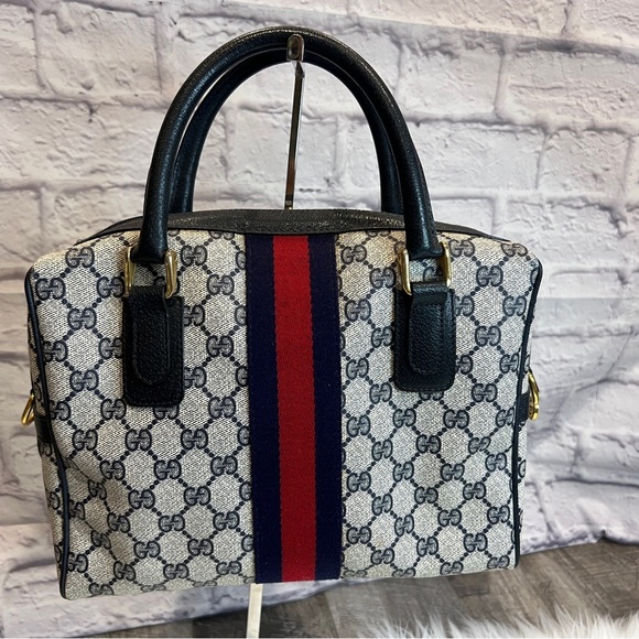 NEW ARRIVAL: Gucci Vintage GG Sherry Line Hand Bag PVC - Picture 4 of 17